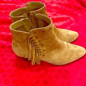 Sam Edelman Brown Fringe Booties